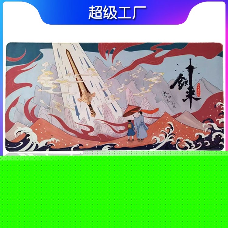 通亞工藝品國潮風(fēng)仙鶴橡膠鼠標(biāo)墊 采用精密紡織、防滑底部設(shè)計